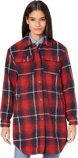 Пальто Oversized Wool Blend Shirt Jacket w/ Sherpa Lining Levi&apos;s, цвет Red/Navy Shadow Plaid Levis