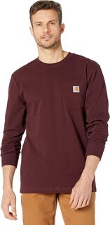 Футболка с карманами для рабочей одежды L/S Carhartt, цвет Port