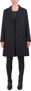 Пальто с асимметричным воротником и лацканами Cole Haan, черный