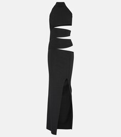 Платье макси dione из джерси с вырезами Aya Muse, черный