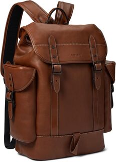 Рюкзак Hitch Backpack in Sport Calf COACH, цвет Dark Saddle