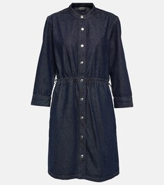 Джинсовое мини-платье lorna A.P.C., синий