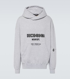 Хлопковая толстовка с логотипом Dolce&amp;Gabbana, серый