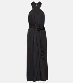 Платье миди stephanie с воротником халтер Velvet, черный