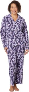 Пижамный комплект больших размеров с цветочным принтом и воротником-стойкой для подруги Karen Neuburger, цвет Countryside Blossom