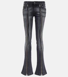 Расклешенные джинсы с низкой посадкой Blumarine, серый