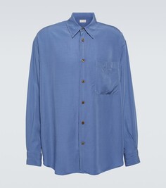 Рубашка из лиоцелла Lemaire, синий