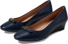 Туфли на танкетке Malta Wedge 40 mm Cole Haan, цвет Navy Blazer Leather/Dark Brown Stack