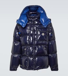 Пуховик moncler karakorum с рипстопом Moncler, синий