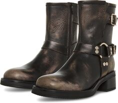 Мотоботинки Brixton Boot Steve Madden, цвет Black Distressed