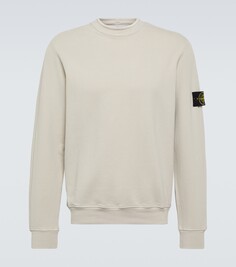 Толстовка с логотипом из смесового хлопка Stone Island, мультиколор