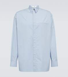 Рубашка fili из хлопкового поплина The Row, синий