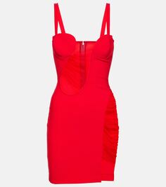 Мини-платье из джерси с вырезами Nensi Dojaka, красный