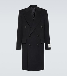 Двубортное пальто из смесовой шерсти Dolce&amp;Gabbana, черный