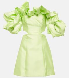 Мини-платье suzi с открытыми плечами Alémais, зеленый