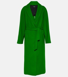 Пальто с запахом florence из смесовой шерсти A.P.C., зеленый