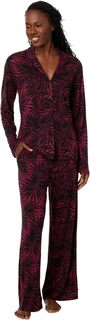 Укороченная пижама с длинными рукавами и вырезом Tommy Bahama, цвет Merlot Palm