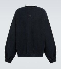 Толстовка sporty b из хлопка Balenciaga, черный