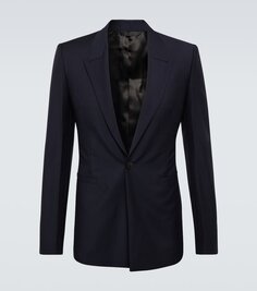 Пиджак из шерсти и мохера Givenchy, синий