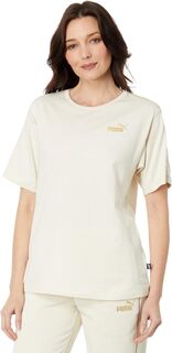 Минимальная золотая футболка Essentials+ с короткими рукавами PUMA, цвет Alpine Snow