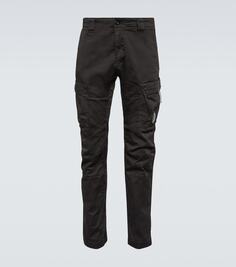 Хлопковые брюки-карго C.P. Company, черный