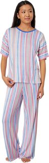 Укороченная пижама с короткими рукавами Tommy Bahama, цвет Multi Stripe