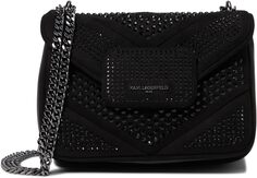 Сумка Fleur Small Shoulder Karl Lagerfeld Paris, цвет Black/Dark Gun