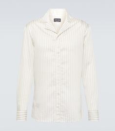 Рубашка из лиоцелла Giorgio Armani, белый