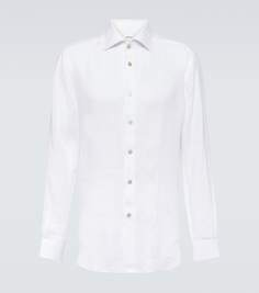 Льняная рубашка Kiton, белый