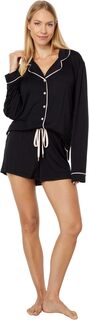 Короткий пижамный комплект из американского джерси Honeydew Intimates, черный