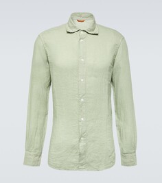Льняная рубашка surian из телино Barena Venezia, зеленый