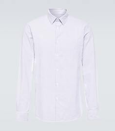 Полосатая хлопковая оксфордская рубашка Sunspel, белый