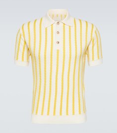 Полосатая шерстяная рубашка-поло King &amp; Tuckfield, желтый