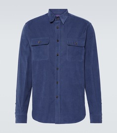 Хлопчатобумажную рубашку Ralph Lauren Purple Label, синий