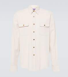 Рубашка из хлопкового вельвета Ralph Lauren Purple Label, белый