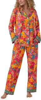 Классический пижамный комплект с длинными рукавами Trina Turk x Bedhead Bedhead PJs, цвет Madagascar