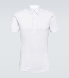 Рубашка-поло sebastian из хлопкового пике Orlebar Brown, белый