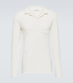 Рубашка-поло из махрового хлопка Orlebar Brown, белый