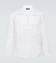 Рубашка-поло из коморского льна Vilebrequin, белый