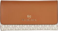 Большой кошелек тройного сложения Jet Set Charm MICHAEL Michael Kors, цвет Brown/Acorn