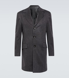 Однобортное кашемировое пальто Kiton, серый