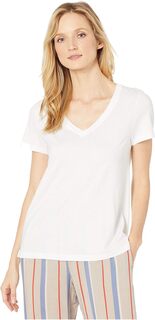 Рубашка с короткими рукавами и V-образным вырезом Sleep &amp; Lounge Hanro, белый