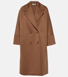 Двубортное пальто из джерси epopea &apos;S Max Mara, коричневый