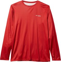 Рубашка с длинным рукавом Terminal Tackle PFG Fish Columbia, цвет Red Spark/White