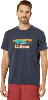 Повседневная футболка SunSmart с коротким рукавом и графикой L.L.Bean, цвет Carbon Navy/Logo L.L.Bean®