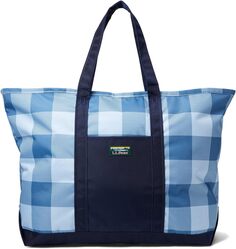 Легкая сумка-тоут большого размера в клетку на каждый день L.L.Bean, цвет Moonlight Blue Buffalo L.L.Bean®
