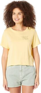 Укороченная хлопковая футболка Good Days Softfade Lakeshore Madewell, цвет Light Straw