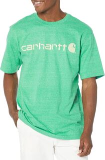 Футболка с фирменным логотипом (S/S) Carhartt, цвет Malachite Snow Heather