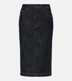 Джинсовая юбка-карандаш Dolce&amp;Gabbana, синий