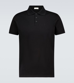 Рубашка поло с короткими рукавами Saint Laurent, черный